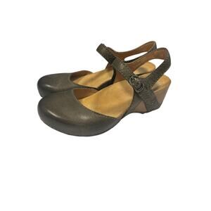 NWOT Dansko Tiffani Green Leather Mary Jane Comfort Sandals EU 38 HolidayOutfit